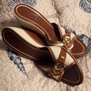 Cole Haan (size 8 1/2) linen and leather Worn Once